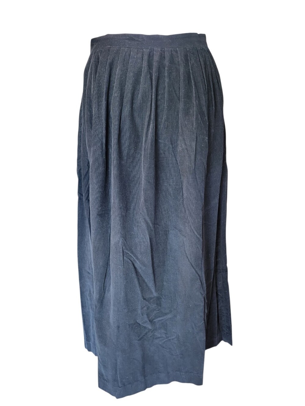 Vintage J. Crew 100% Cotton Black Corduroy Button Down Front Maxi Skirt - Picture 5 of 9